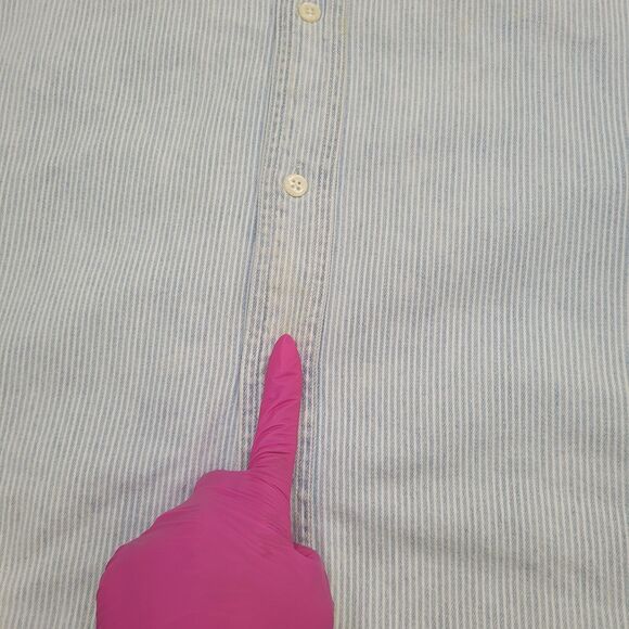 Vintage 90s Looney-Tunes Button Shirt XL 25x31 Pinstripe - Picture 7 of 16